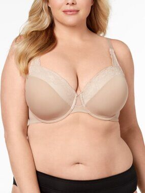 Olga Women's Plus Size Cloud 9 Underwire Contour Lace Bra Size 44DD 10601